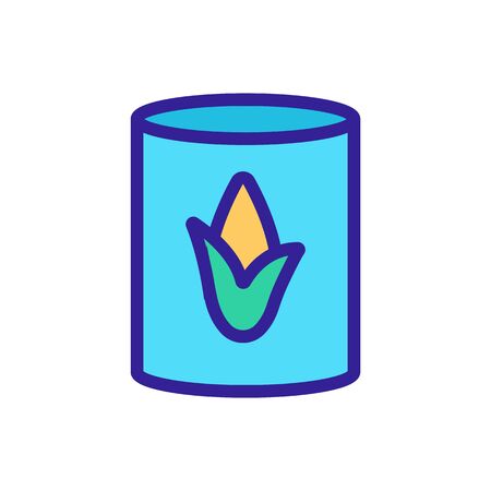 corn food icon vector. Thin line sign. Isolated contour symbol illustrationのイラスト素材