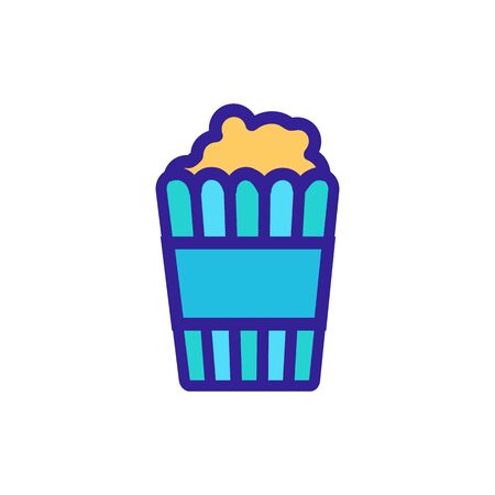 corn food icon vector. Thin line sign. Isolated contour symbol illustrationのイラスト素材