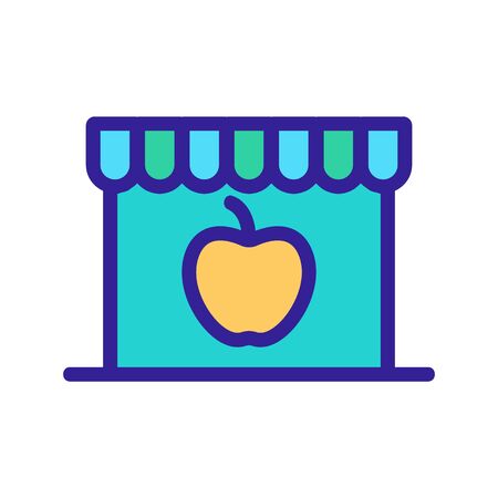 Store health food icon vector. Thin line sign. Isolated contour symbol illustrationのイラスト素材