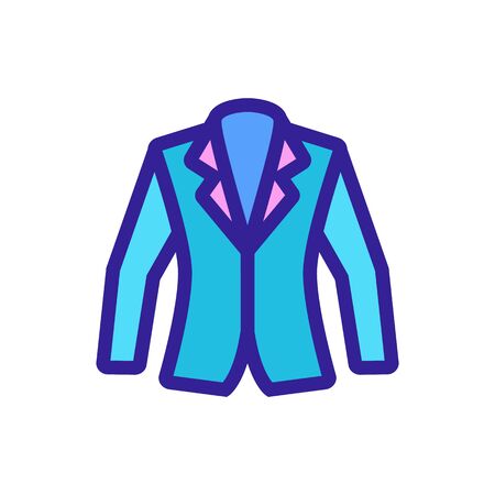 jacket icon vector. Thin line sign. Isolated contour symbol illustrationのイラスト素材