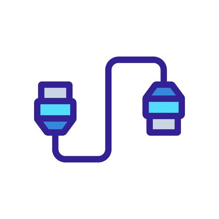 cable internet icon vector. Thin line sign. Isolated contour symbol illustrationのイラスト素材