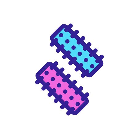 curlers icon vector. Thin line sign. Isolated contour symbol illustrationのイラスト素材