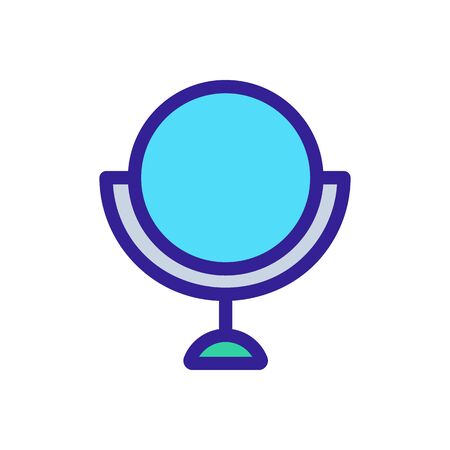 Mirror icon vector. Thin line sign. Isolated contour symbol illustrationのイラスト素材