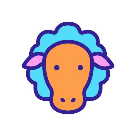 lamb icon vector. Thin line sign. Isolated contour symbol illustrationのイラスト素材