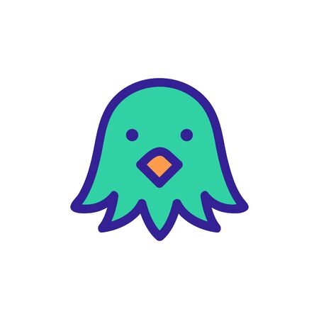 Pigeon icon vector. Thin line sign. Isolated contour symbol illustrationのイラスト素材