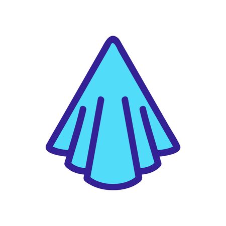 Silk fabric icon vector. Thin line sign. Isolated contour symbol illustrationのイラスト素材