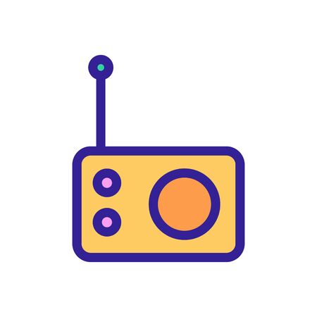 radio icon vector. Thin line sign. Isolated contour symbol illustrationのイラスト素材