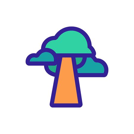Jungle tree icon vector. Thin line sign. Isolated contour symbol illustrationのイラスト素材