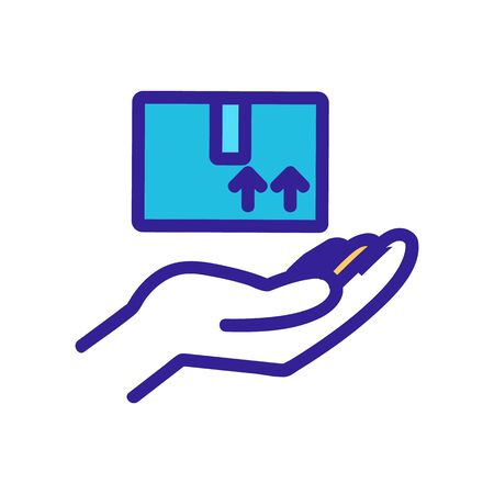 Courier icon vector. Thin line sign. Isolated contour symbol illustrationのイラスト素材