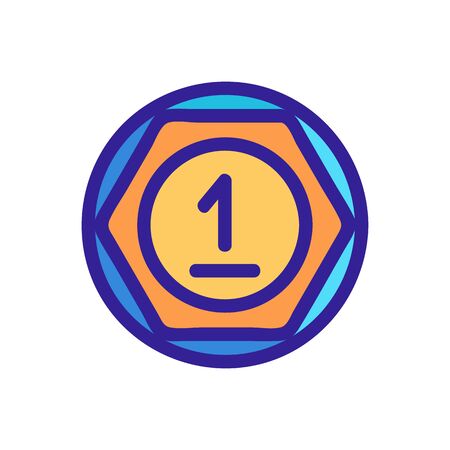 The winner of the medal icon vector. Thin line sign. Isolated contour symbol illustrationのイラスト素材