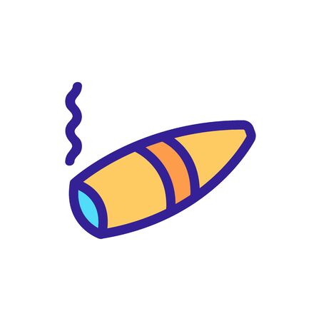 cigar smoke icon vector. Thin line sign. Isolated contour symbol illustrationのイラスト素材