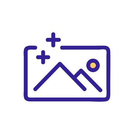 Drawing icon vector. Thin line sign. Isolated contour symbol illustration