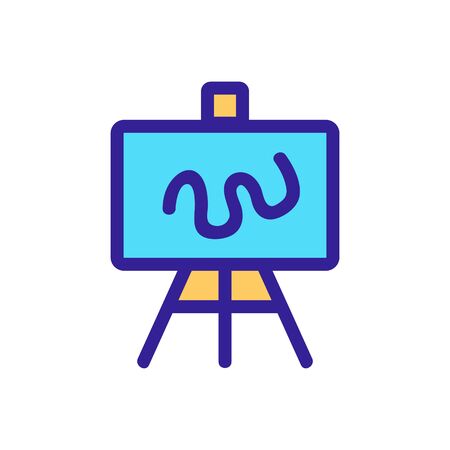 easel icon vector. Thin line sign. Isolated contour symbol illustrationのイラスト素材