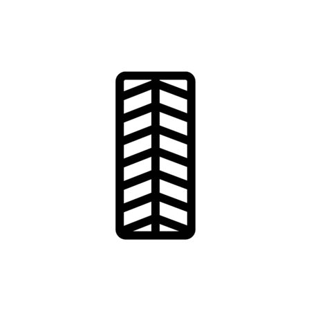 tire icon vector. Thin line sign. Isolated contour symbol illustrationのイラスト素材