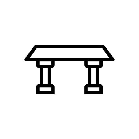 Bridge icon vector. Thin line sign. Isolated contour symbol illustrationのイラスト素材