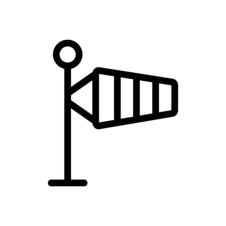 Strong wind icon vector. Thin line sign. Isolated contour symbol illustrationのイラスト素材