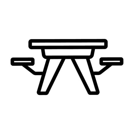 table icon vector. Thin line sign. Isolated contour symbol illustrationのイラスト素材