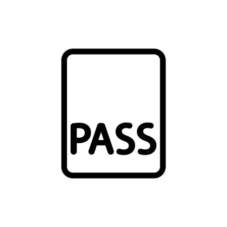 Passport icon vector. Thin line sign. Isolated contour symbol illustrationのイラスト素材