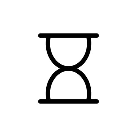 hourglass icon vector. Thin line sign. Isolated contour symbol illustration