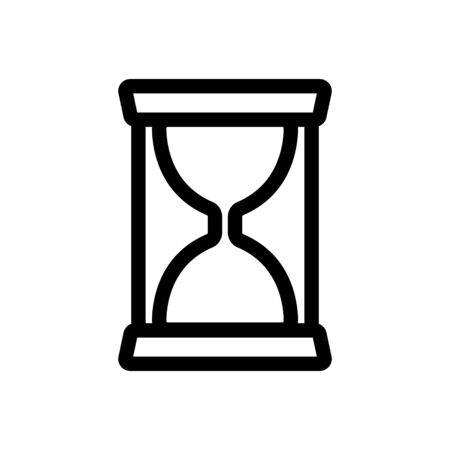 hourglass icon vector. Thin line sign. Isolated contour symbol illustration