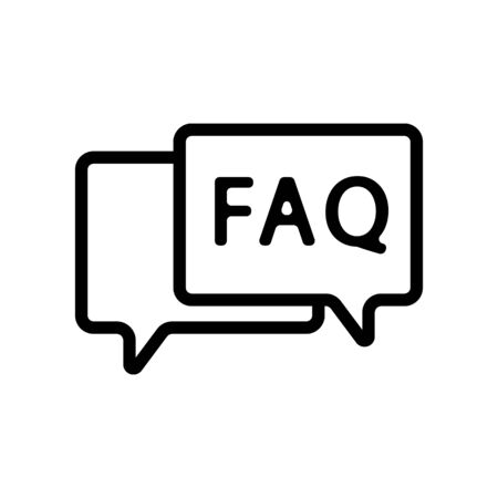questions and answers icon vector. Thin line sign. Isolated contour symbol illustrationのイラスト素材