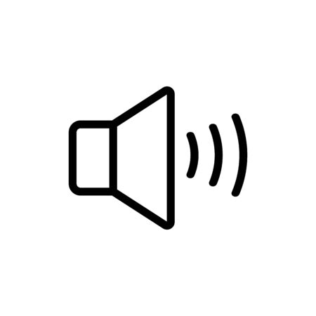 sound loudly icon vector. Thin line sign. Isolated contour symbol illustrationのイラスト素材