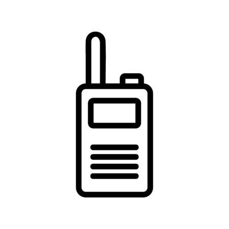 Army walkie-talkie icon vector. Thin line sign. Isolated contour symbol illustrationのイラスト素材