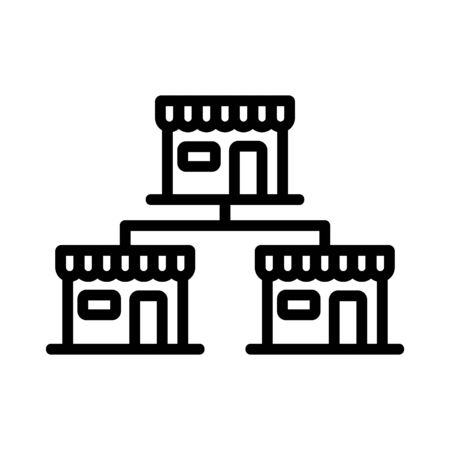 franchise business icon vector. Thin line sign. Isolated contour symbol illustrationのイラスト素材