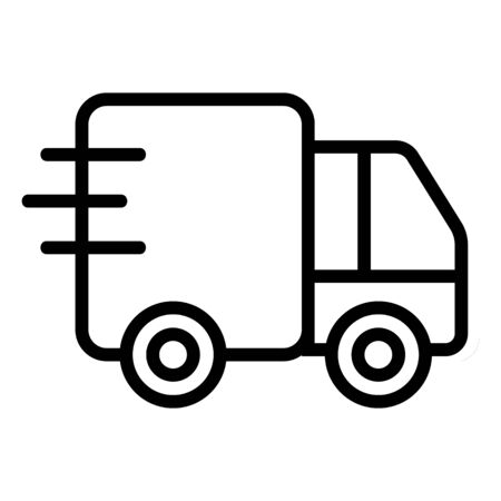 Courier machine icon vector. Thin line sign. Isolated contour symbol illustrationのイラスト素材
