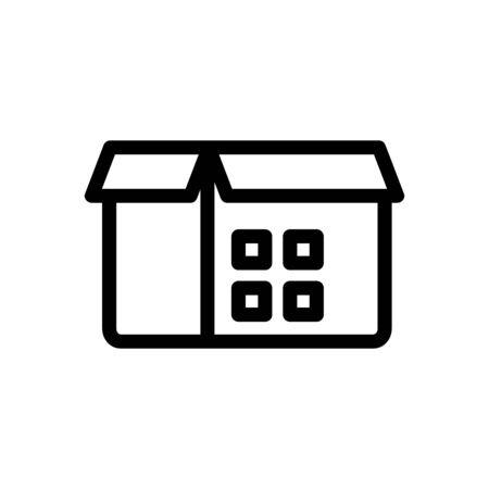 The bar code is an icon vector. Thin line sign. Isolated contour symbol illustrationのイラスト素材