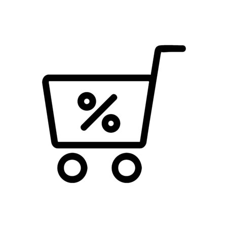 The action store is an icon vector. Thin line sign. Isolated contour symbol illustrationのイラスト素材