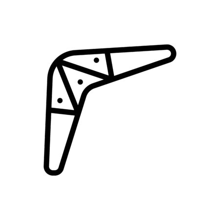 Boomerang icon vector. Thin line sign. Isolated contour symbol illustrationのイラスト素材