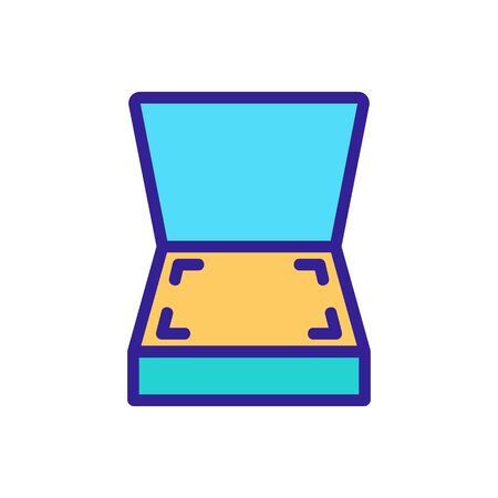 Scanner icon vector. Thin line sign. Isolated contour symbol illustrationのイラスト素材