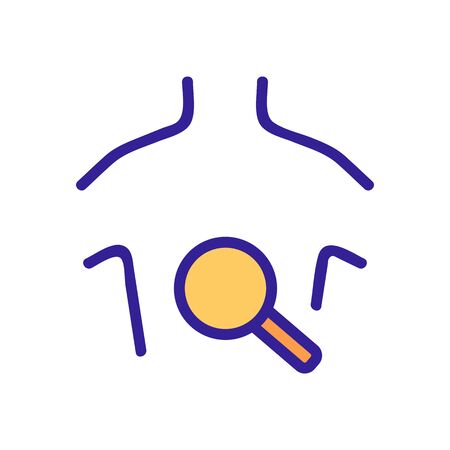 stomach study icon vector. Thin line sign. Isolated contour symbol illustrationのイラスト素材