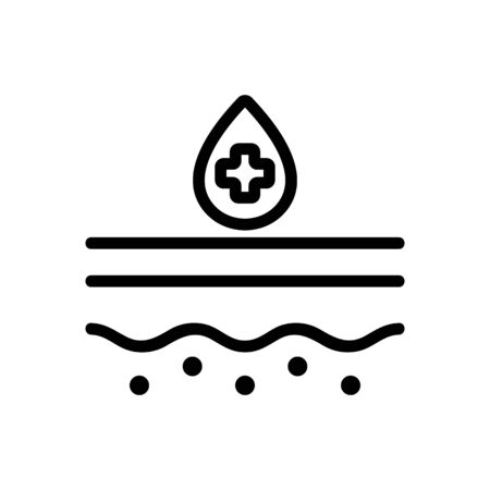 Skin care icon vector. Thin line sign. Isolated contour symbol illustrationのイラスト素材
