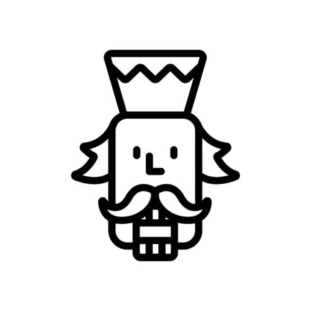 nutcracker Icon vector. Thin line sign. Isolated contour symbol illustration