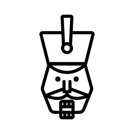 nutcracker Icon vector. Thin line sign. Isolated contour symbol illustrationのイラスト素材