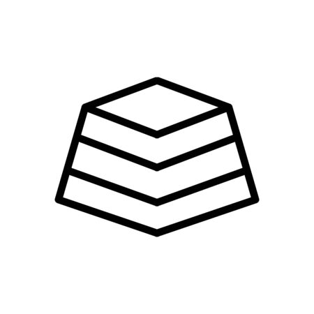 chocolate icon vector. Thin line sign. Isolated contour symbol illustrationのイラスト素材