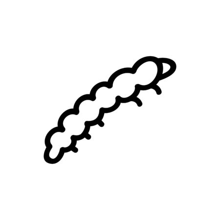 worm icon vector. Thin line sign. Isolated contour symbol illustrationのイラスト素材
