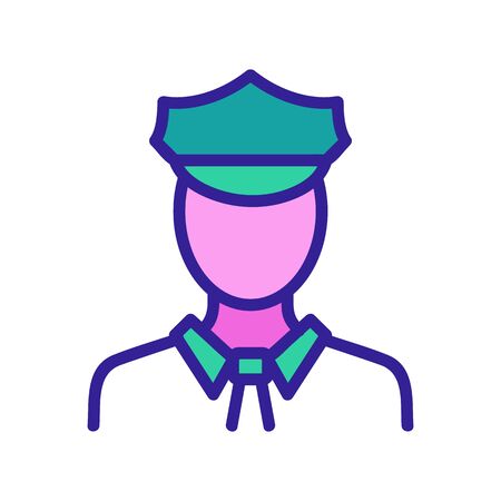 police icon vector. Thin line sign. Isolated contour symbol illustrationのイラスト素材