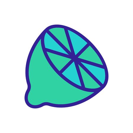 Lime icon vector. Thin line sign. Isolated contour symbol illustrationのイラスト素材