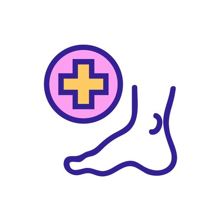 Foot massage icon vector. Thin line sign. Isolated contour symbol illustrationのイラスト素材