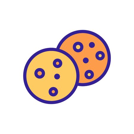 Chocolate cookie icon vector. Thin line sign. Isolated contour symbol illustrationのイラスト素材