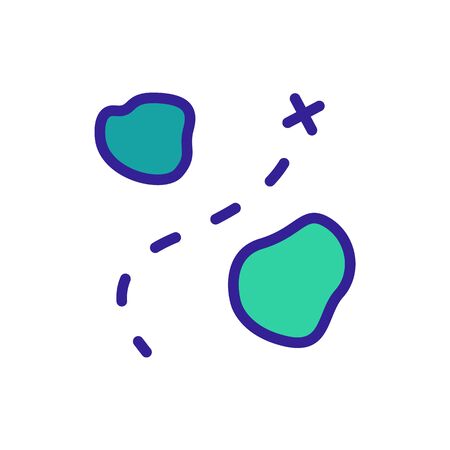 Route Travel Icon Vector. Thin line sign. Isolated contour symbol illustrationのイラスト素材