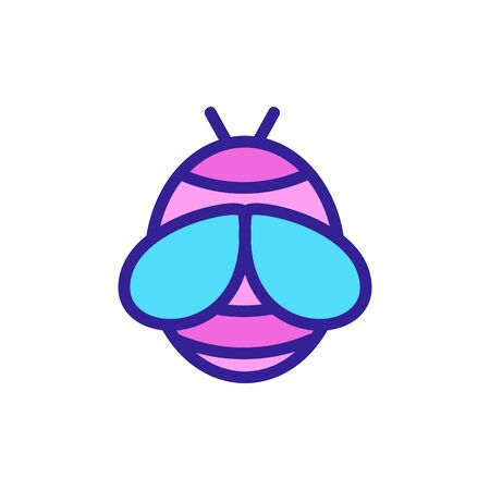 Bee icon vector. Thin line sign. Isolated contour symbol illustrationのイラスト素材