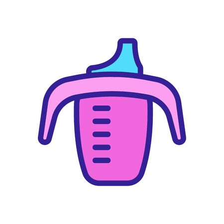 Eating baby kitchen icon is a vector. Thin line sign. Isolated contour symbol illustrationのイラスト素材