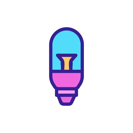 Light bulb icon vector. Thin line sign. Isolated contour symbol illustrationのイラスト素材