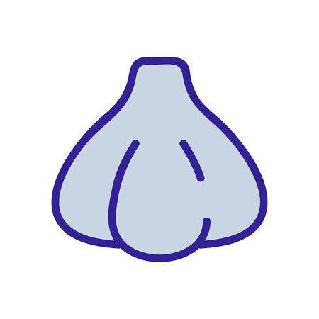 garlic icon vector. Thin line sign. Isolated contour symbol illustrationのイラスト素材