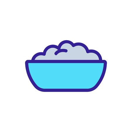 cottage cheese icon vector. Thin line sign. Isolated contour symbol illustrationのイラスト素材