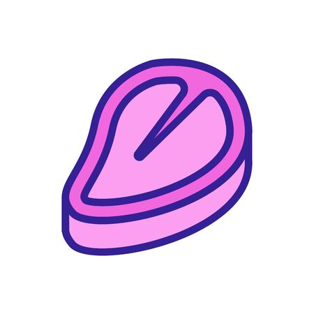 beef icon vector. Thin line sign. Isolated contour symbol illustrationのイラスト素材